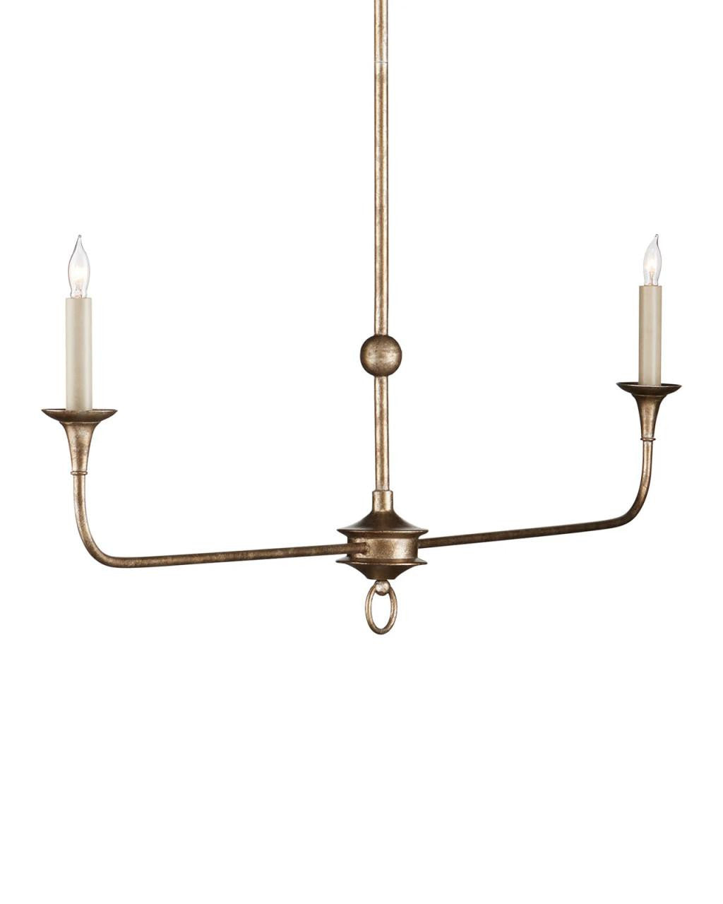 Currey and Company Nottaway Linear Bronze Chandelier
