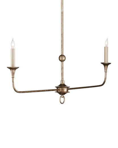 Currey and Company Nottaway Linear Bronze Chandelier