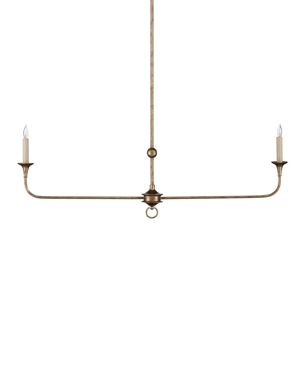 Currey and Company Nottaway Linear Bronze Chandelier