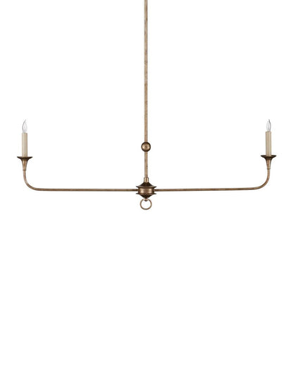 Currey and Company Nottaway Linear Bronze Chandelier