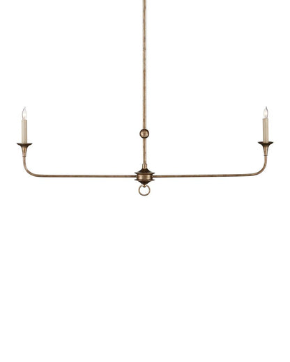 Currey and Company Nottaway Linear Bronze Chandelier