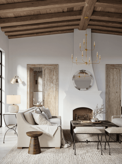 Currey and Company Nottaway Two-Tier Gold Chandelier