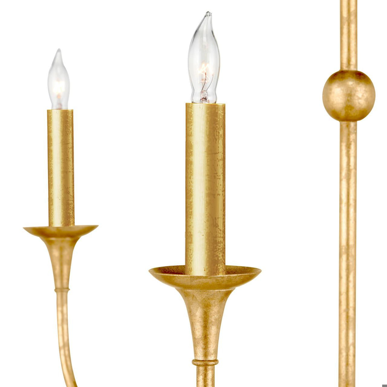 Currey and Company Nottaway Two-Tier Gold Chandelier