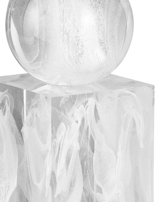Currey and Company Nova White Objects, Set of 2