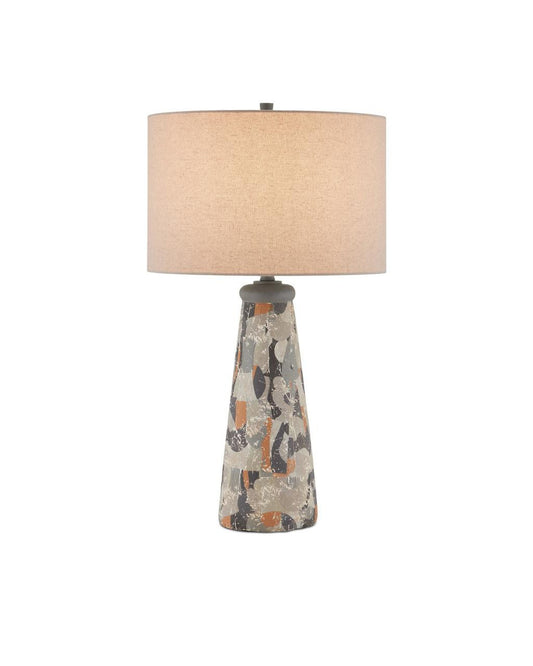 Currey and Company Oldwalls Table Lamp Charcoal Gray, Matte Black, Brown