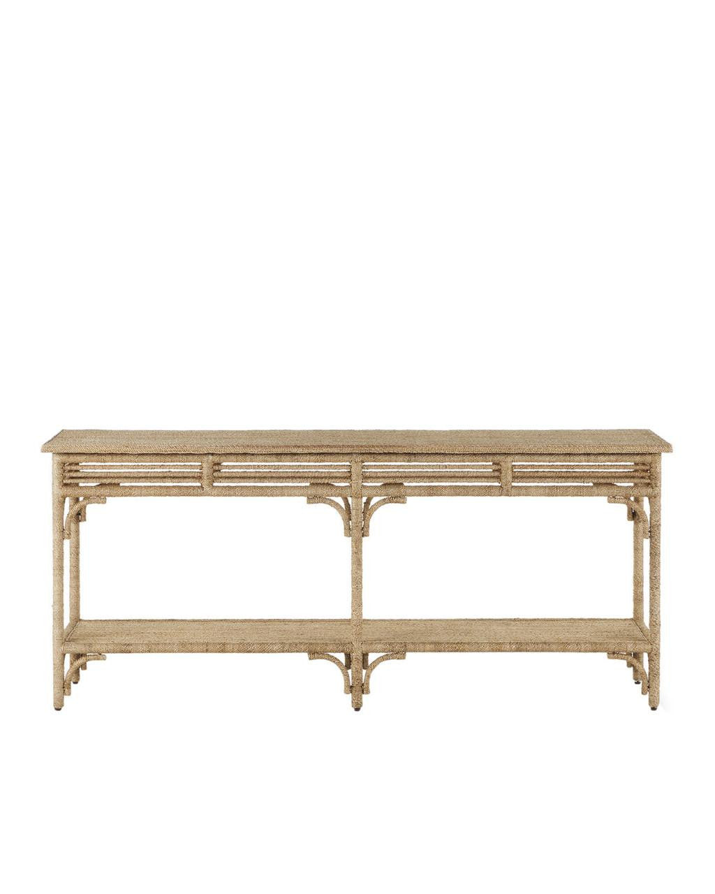 Currey and Company Olisa Large Rope Console Table