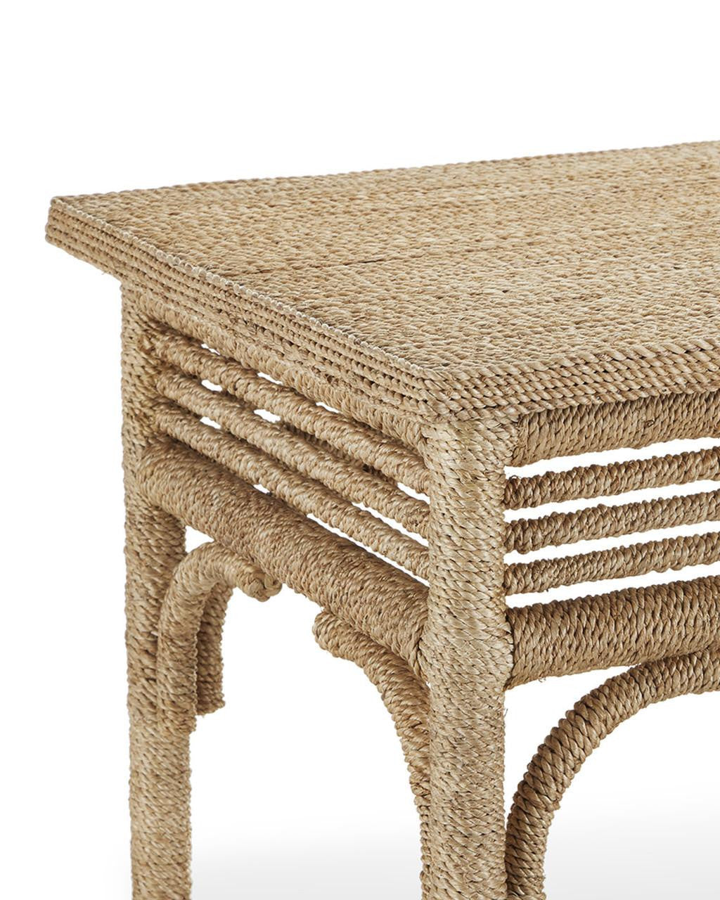 Currey and Company Olisa Large Rope Console Table