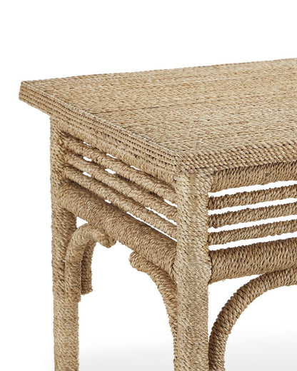 Currey and Company Olisa Large Rope Console Table