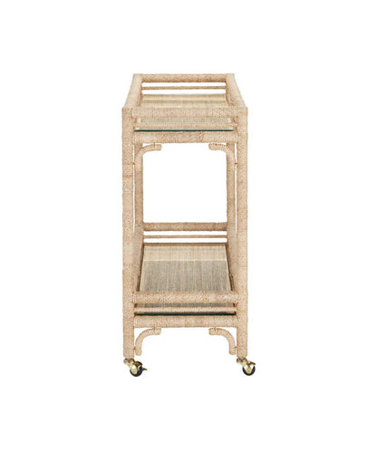 Currey and Company Olisa Rope Bar Cart
