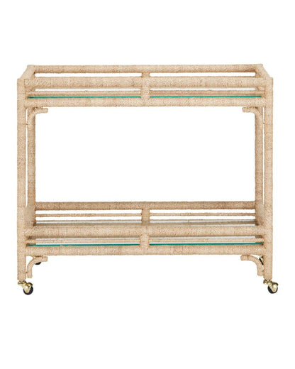 Currey and Company Olisa Rope Bar Cart