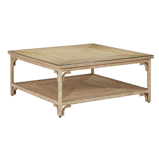 Currey and Company Olisa Rope Cocktail Table Natural