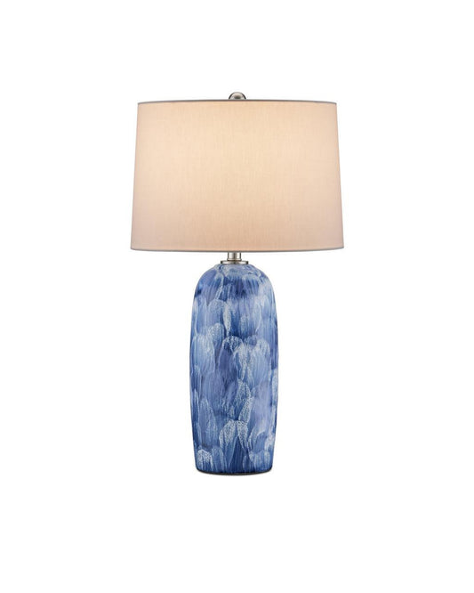 Currey and Company Pallas Table Lamp Blue, White