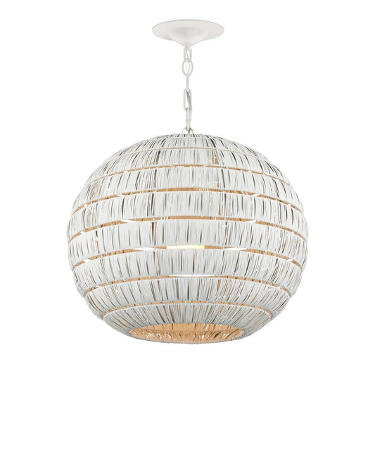 Currey and Company Panopolis White Pendant White