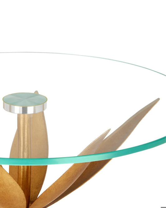 Currey and Company Paradiso Silver & Gold Accent Table