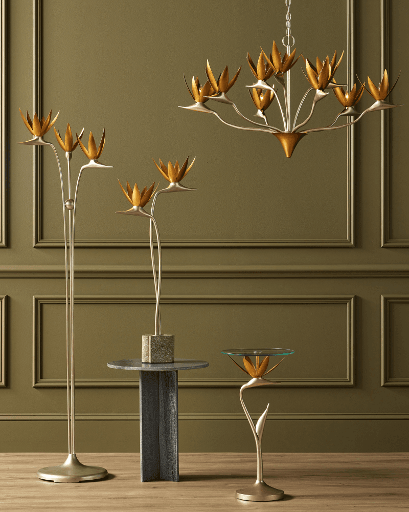 Currey and Company Paradiso Silver & Gold Table Lamp
