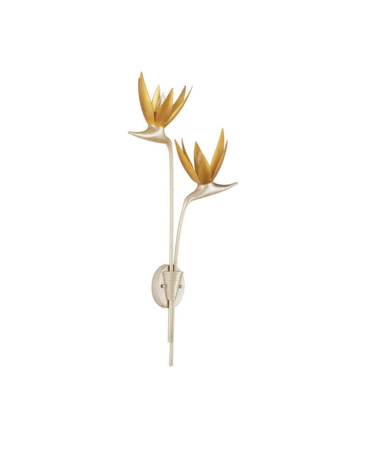 Currey and Company Paradiso Silver & Gold Wall Sconce, Right