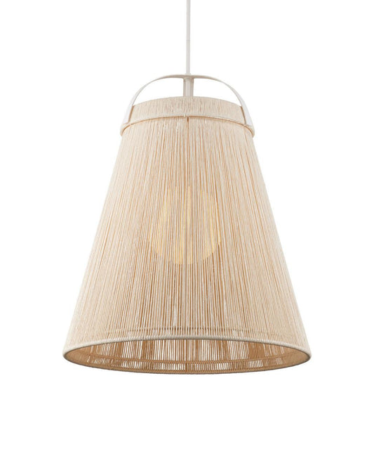 Currey and Company Parnell White Pendant