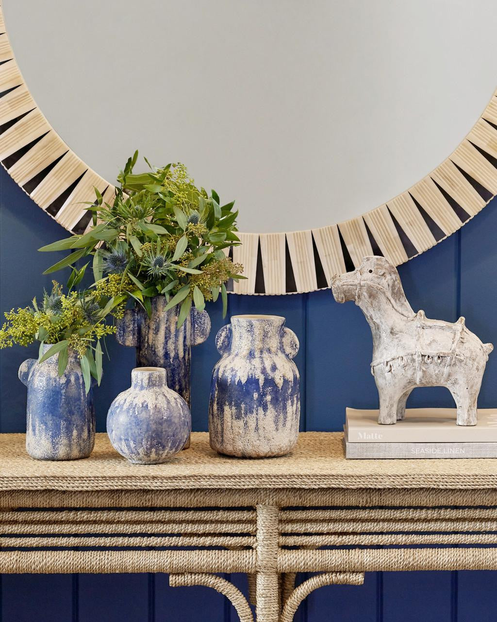 Currey and Company Paros Blue Vase, Set of 4