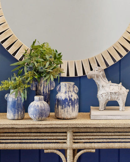 Currey and Company Paros Blue Vase, Set of 4