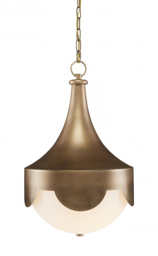 Currey and Company Pasha Brass Pendant Antique Brass