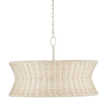 Currey and Company Phebe Small Chandelier Bleached Natural, Vanilla