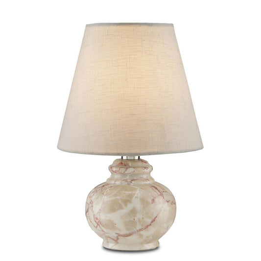 Currey and Company Piccolo Tan Mini Table Lamp Beige, Pink