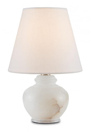 Currey and Company Piccolo White Mini Table Lamp Natural