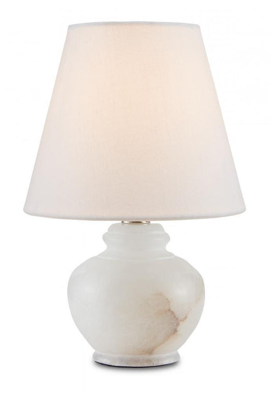 Currey and Company Piccolo White Mini Table Lamp Natural