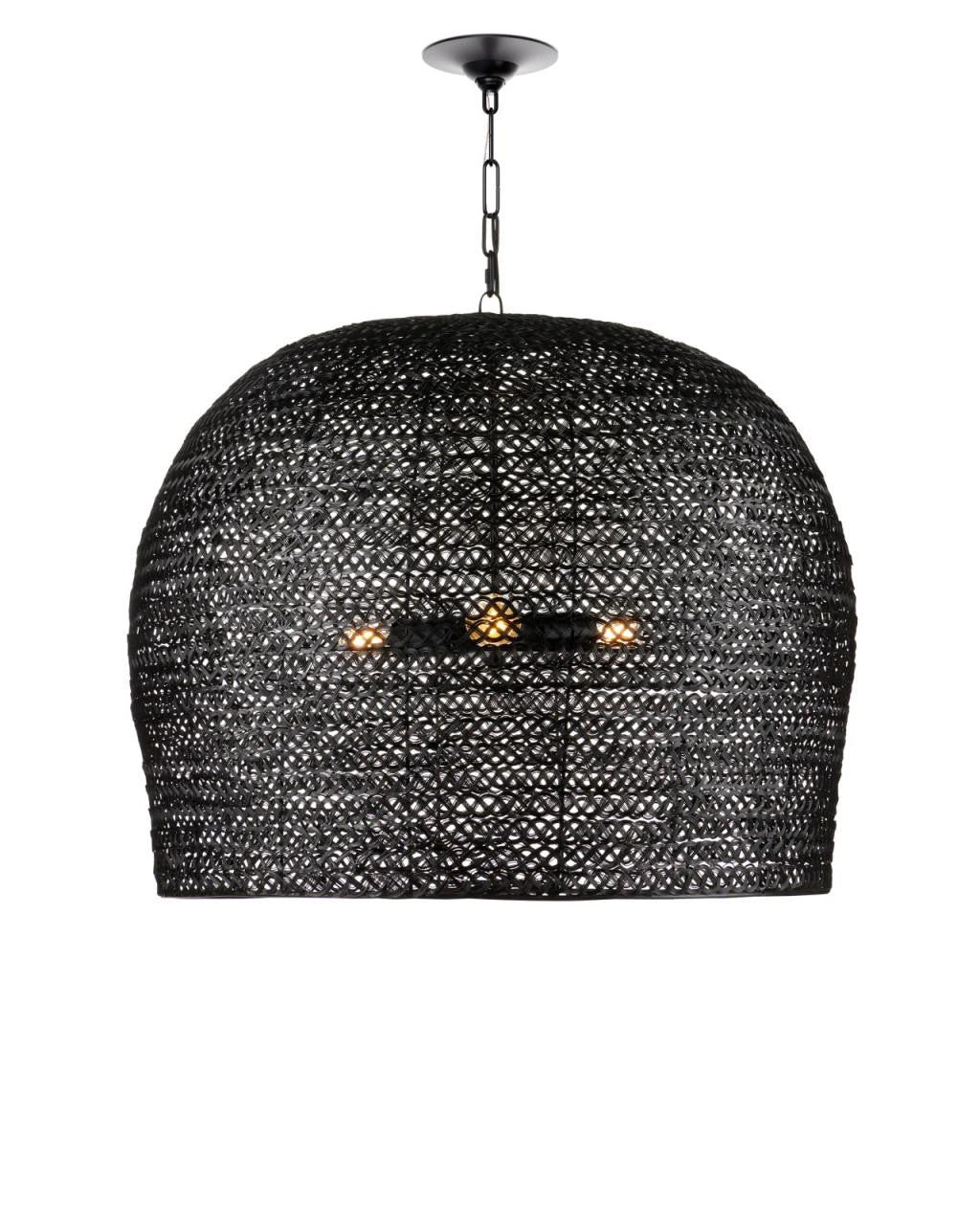 Currey and Company Piero Large Black Chandelier