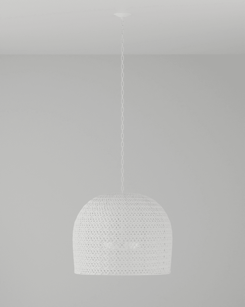 Currey and Company Piero Large White Chandelier