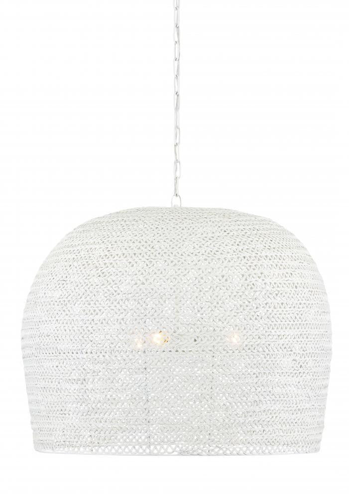 Currey and Company Piero Large White Chandelier White
