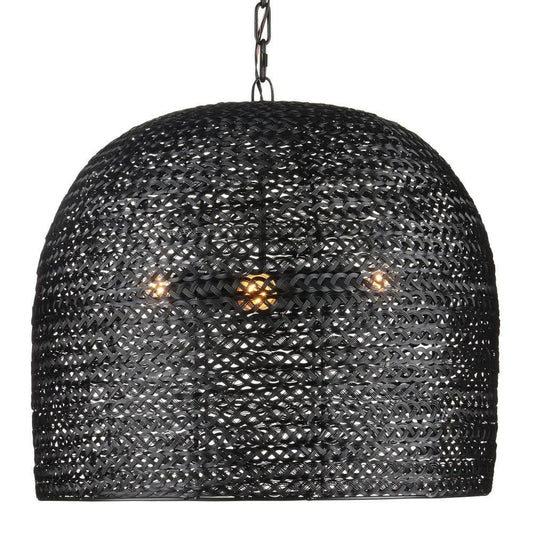 Currey and Company Piero Medium Black Chandelier Satin Black