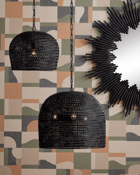 Currey and Company Piero Medium Black Chandelier
