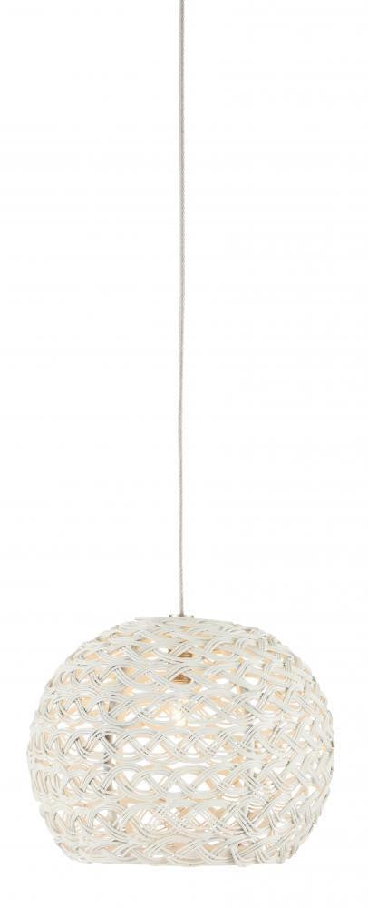 Currey and Company Piero White 1-Light Round Multi-Drop Pendant Sugar White