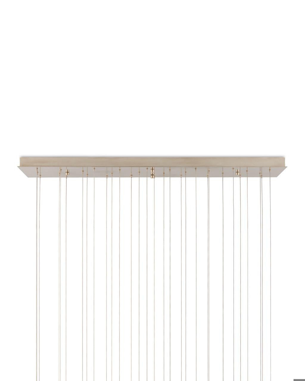 Currey and Company Piero White 30-Light Linear Multi-Drop Pendant