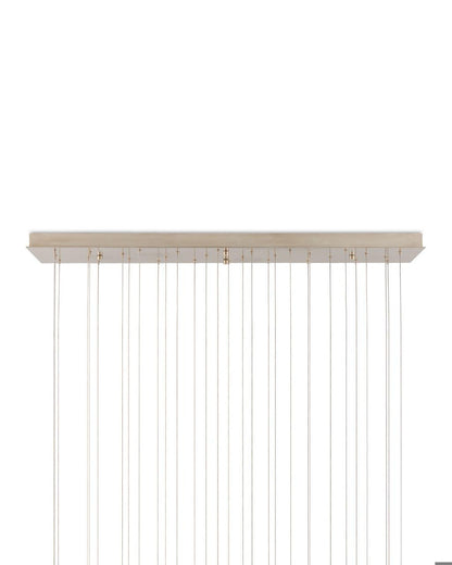 Currey and Company Piero White 30-Light Linear Multi-Drop Pendant