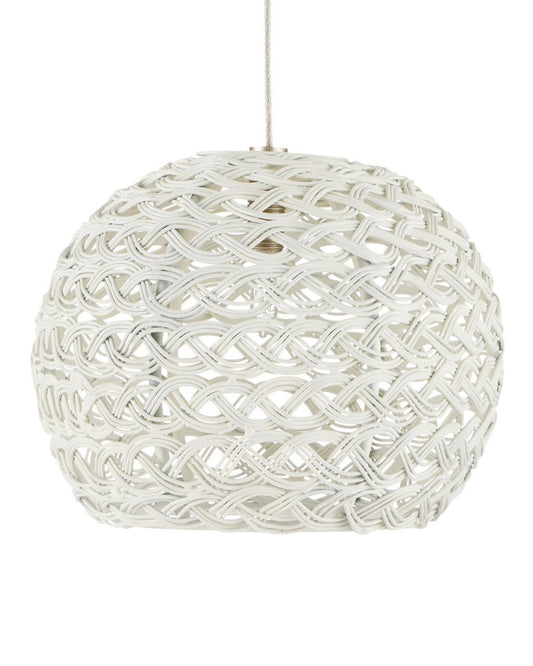 Currey and Company Piero White 7-Light Round Multi-Drop Pendant