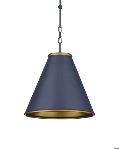 Currey and Company Pierrepont Small Blue Pendant