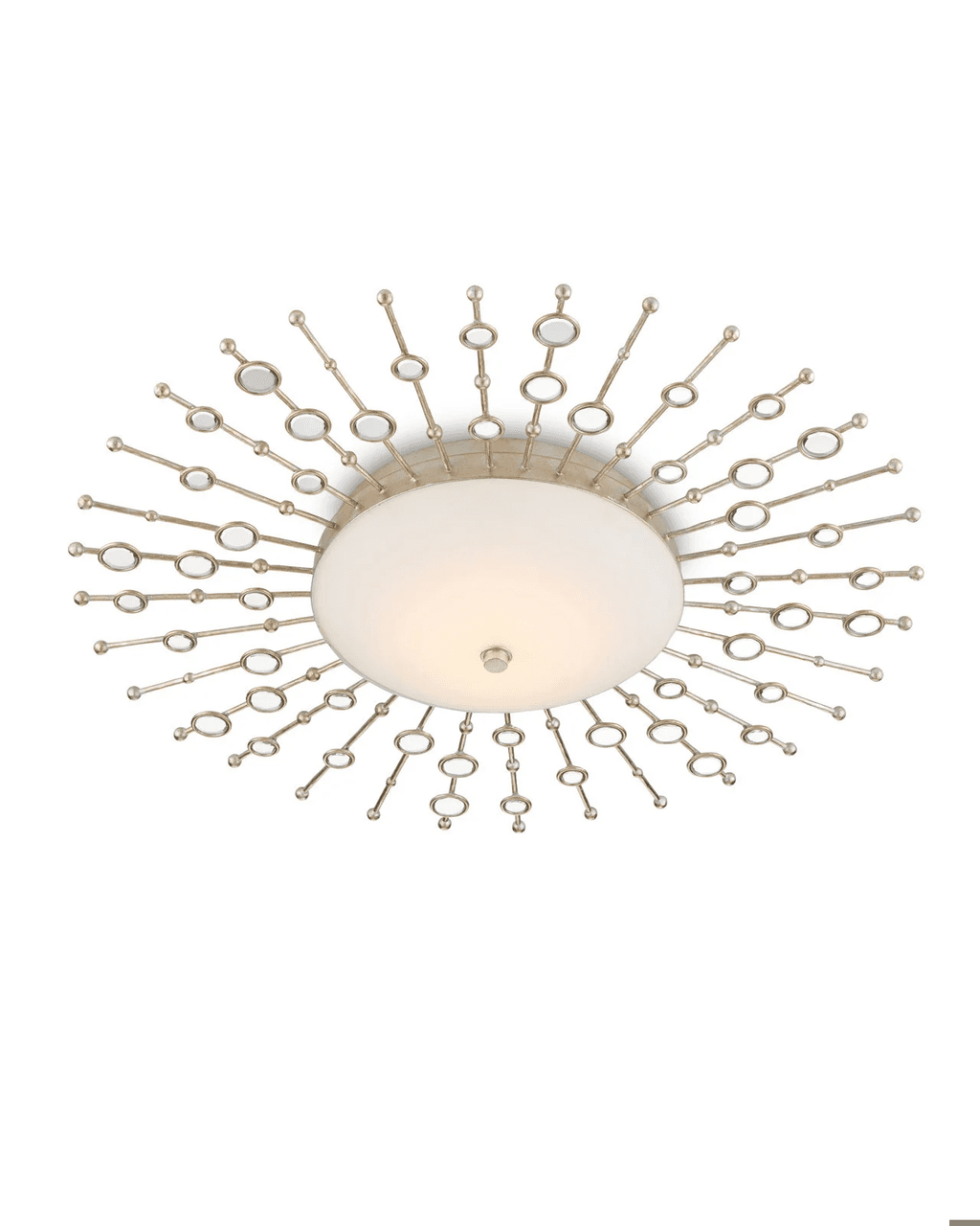 Currey and Company Planisphere Silver Flush Mount