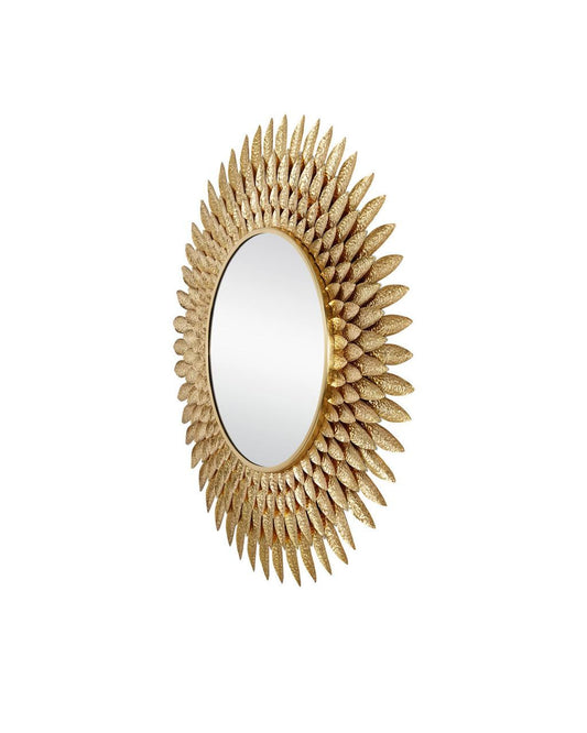 Currey and Company Plume Round Mirror