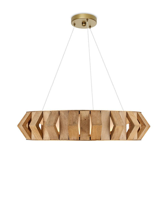 Currey and Company Plunge Chandelier Toffee, Brass, White