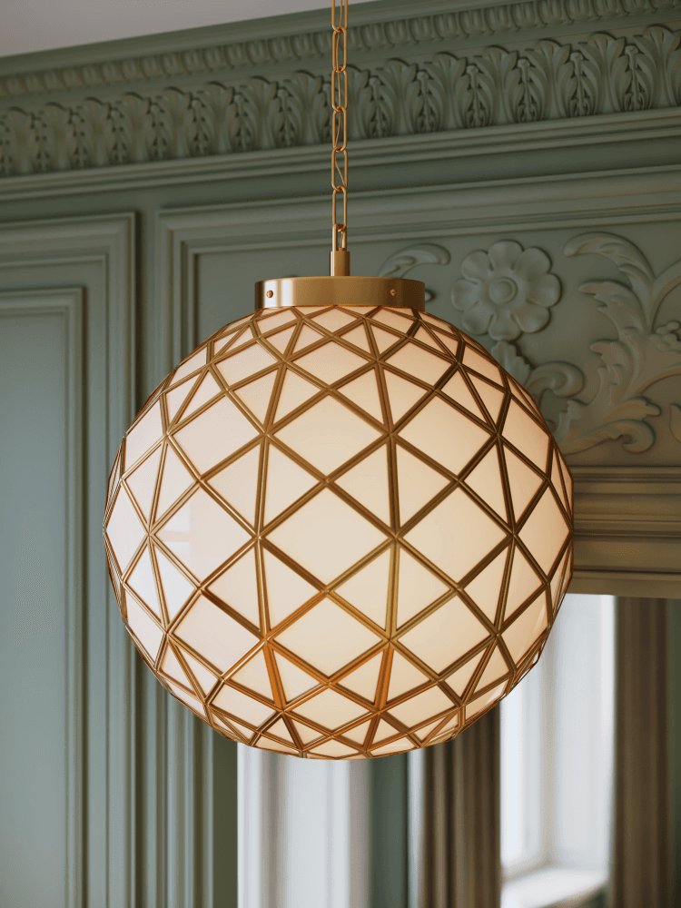 Currey and Company Polyhedron Small Pendant