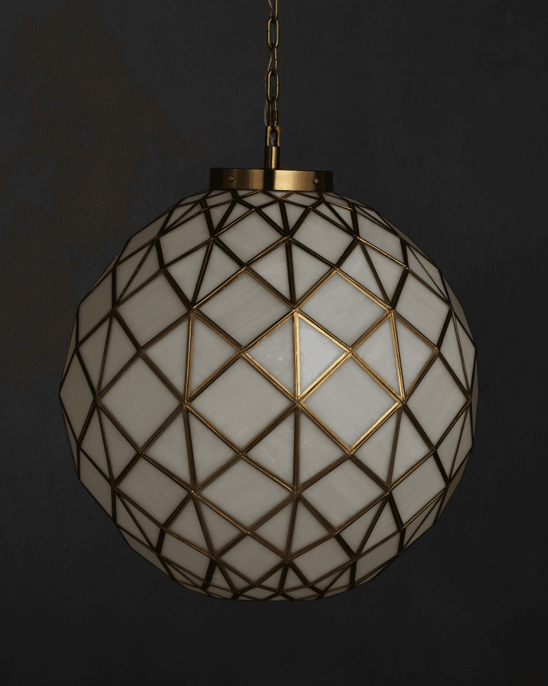 Currey and Company Polyhedron Small Pendant