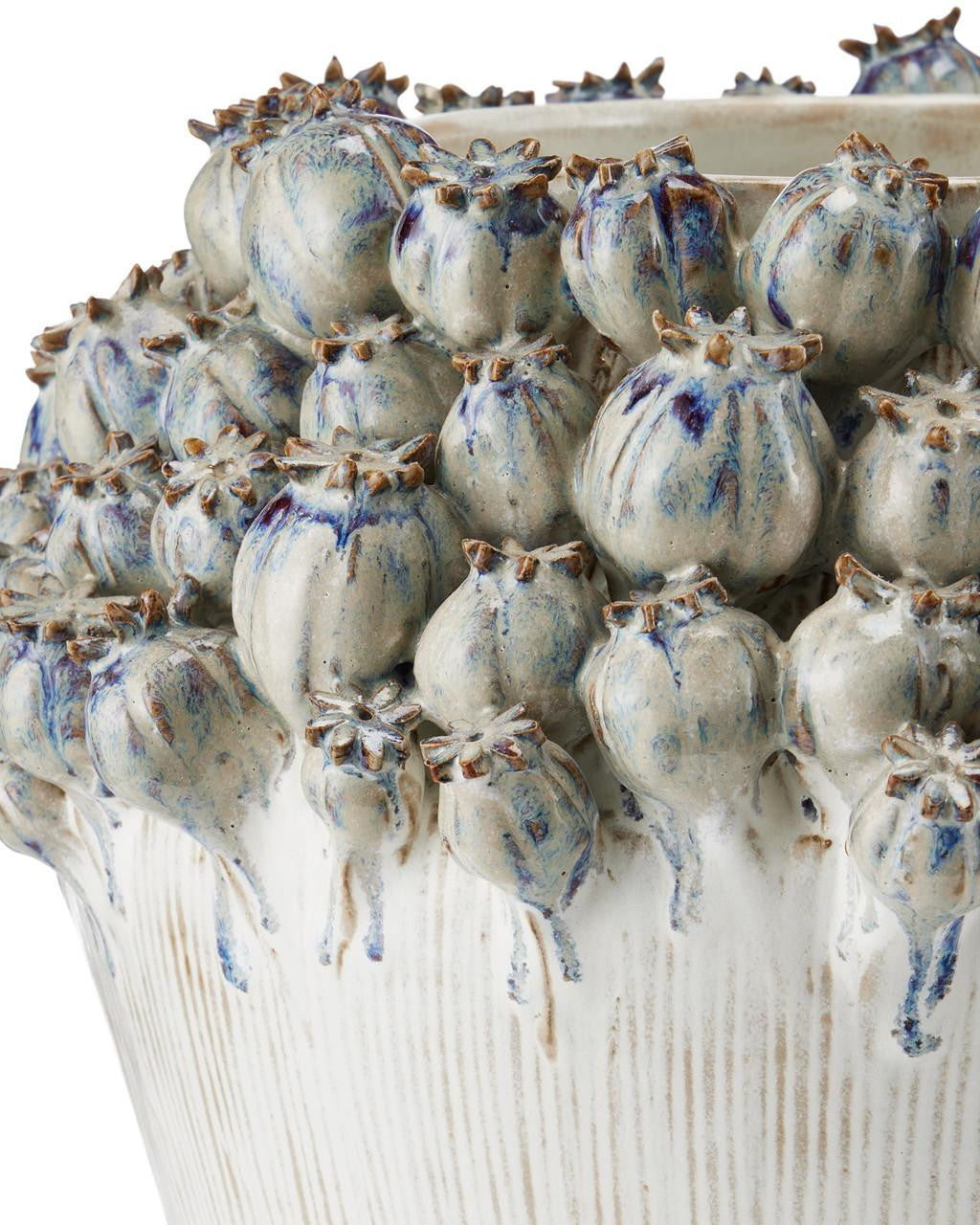 Currey and Company Poppy Pod Crown Large Vase