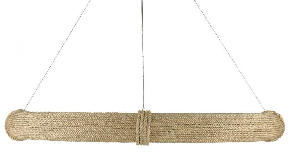 Currey and Company Portmeirion Large Chandelier Natural, Satin Black