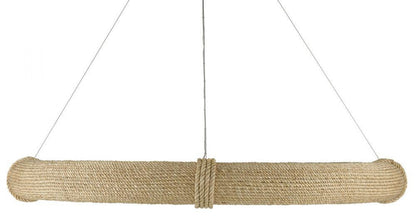 Currey and Company Portmeirion Large Chandelier Natural, Satin Black