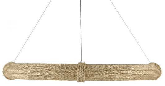 Currey and Company Portmeirion Large Chandelier Natural, Satin Black