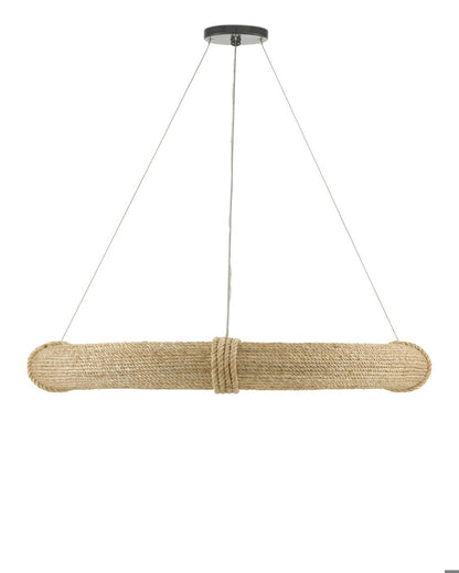 Currey and Company Portmeirion Medium Chandelier Natural, Satin Black