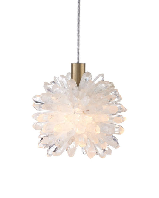 Currey and Company Purity Pendant Natural, Brass