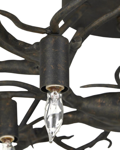 Currey and Company Rainforest Bronze Semi-Flush Mount